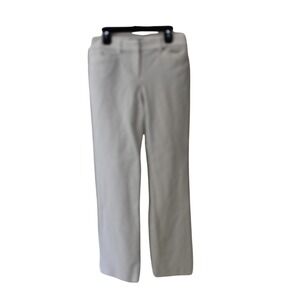 Express Columnist Barely Boot Women 0R White Pinstripe Excellent Mid Rise Pants